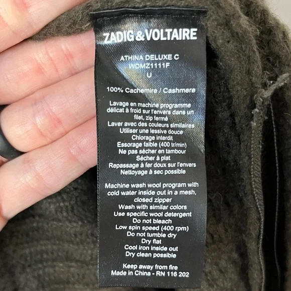 Zadig & Voltaire Athina Deluxe cashmere sweater medium - Picture 6 of 7